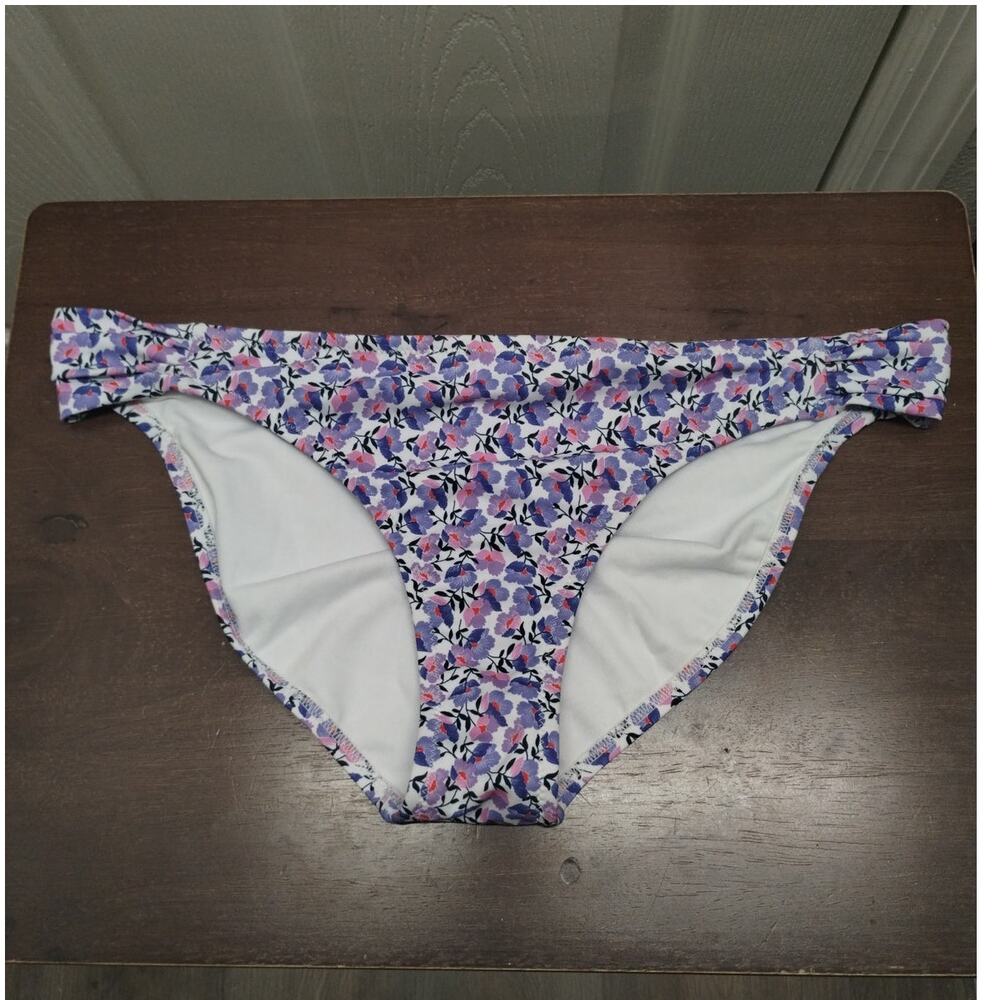 Jessica Simpson NWT Size Large Purple Pink Floral Swimwear Bikini Bottom